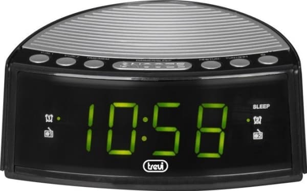 Trevi RC 846 D, Digital väckarklocka, Svart, Silver, FM, PLL, Knappar, LED, AC