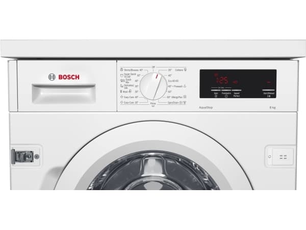Bosch Serie 6 WIW24342EU, Edestä täytettävä, 8 kg, B, 66 dB, 1200 RPM, C