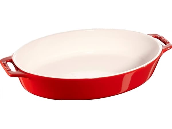 STAUB keraaminen soikea lautanen 40511-156-0 - punainen 1,1 ltr