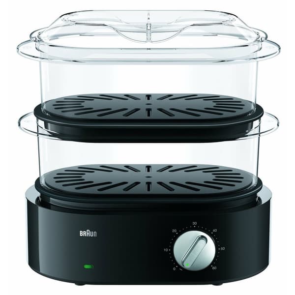 Ångkokare Braun FS 5100 – Musta 850 W tehokasta ruoanlaittoa varten. Kompakti muotoilu 850 W teholla nopeaa ja tasalaatuista höyryttämistä varten.