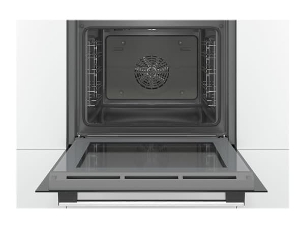 Bosch Serie | 4 HBA533BS0S - Ovn - innebygd - fordypning - bredde: 56 cm - dybde: 55 cm - høyde: 58.5 cm - med selvrens - Klasse A - rustfritt stål