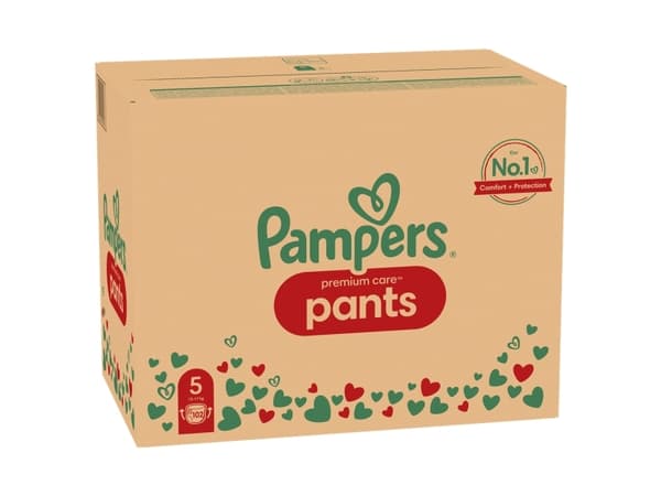 Pampers Premium Care bleie-bukser, størrelse 5, 102 stk., 12-17 kg