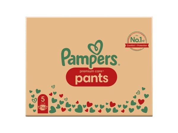 Pampers Premium Care bleie-bukser, størrelse 5, 102 stk., 12-17 kg