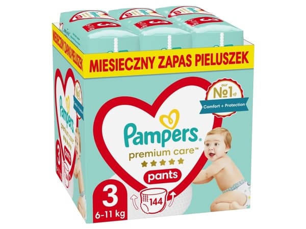 Pampers Premium Care Blöjor storlek 3, 6-11 kg, 144 st.