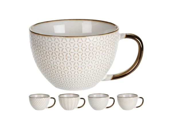 Siaki-krus 460 ml steintøy 4ass