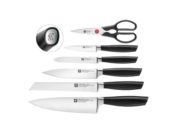 ZWILLING 33780-500-0, Kniv sett, Rustfritt stål, Plast, Grå, Sort, 2,87 kg