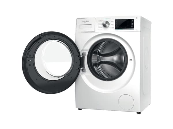 Whirlpool W6 XW845WB EE, frontlast, 8 kg, B, 1400 o/min, B, svart, hvit
