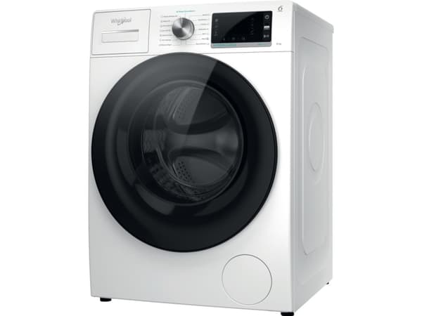 Whirlpool W6 XW845WB EE, frontlast, 8 kg, B, 1400 o/min, B, svart, hvit