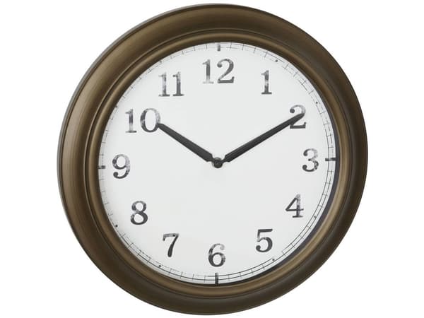 TFA-Dostmann 60.3066.53, Vegg, Quartz clock, Rund, Messing, Metall, Glass