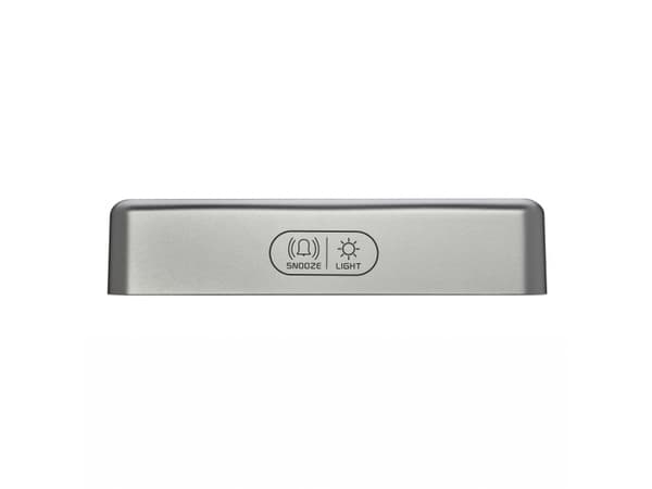 TFA-Dostmann 60.2032.54, Digital väckarklocka, Rektangel, Silver, 12/24h, 0 - 50 ° C, F, °C