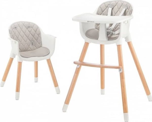 KinderKraft Krzesełko do karmienia Sienna 2w1, szare (KKSIENGRY0000)