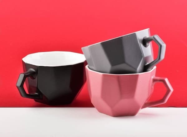Affek Design SALLY GEO PINK Mugg 450ml 12x15xh7.8cm