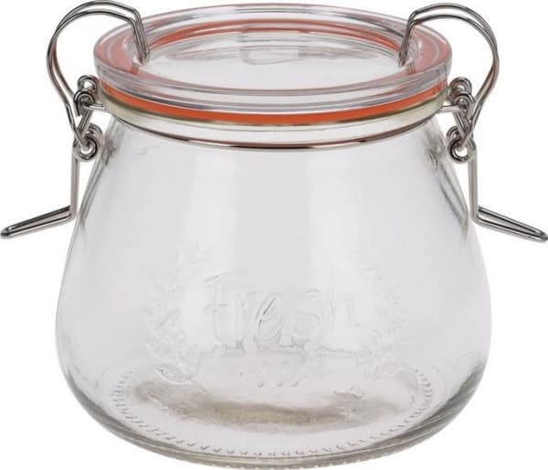Excellent Houseware Glasburk/behållare med försegling WECK 400 ml universal