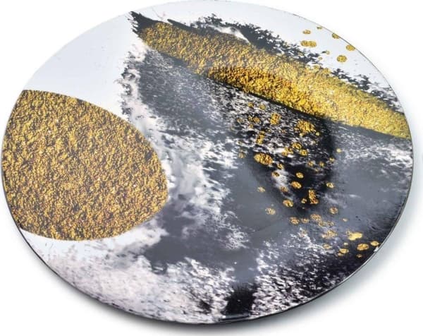 Mondex Underplate Blanche Abstract 33 cm