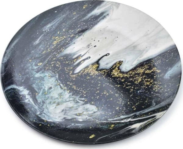 Mondex Underplate Blanche Abstract 33 cm