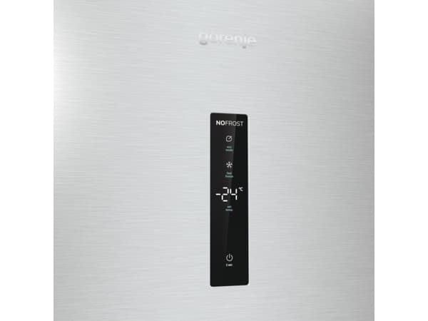 Gorenje Advanced FN619EAXL6 - Frys - upprätt - bredd: 59.5 cm - djup: 66.3 cm - höjd: 185 cm - 280 liter - Klass E - rostfritt stål/gråmetallic