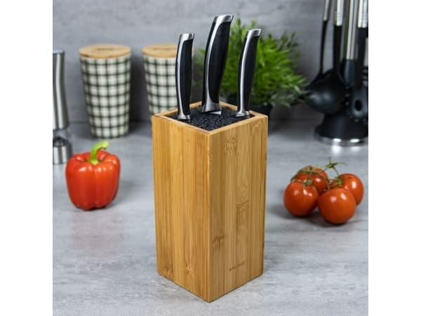 KingHoff UNIVERSAL BAMBOO KNIFE BLOCK KINGHOFF KH-1559
