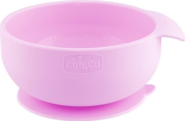 Chicco 00010221100000, Pikkulasten kulho, Vaaleanpunainen, Silikoni, Poika/tyttö, 0,5 vuosi/vuosia