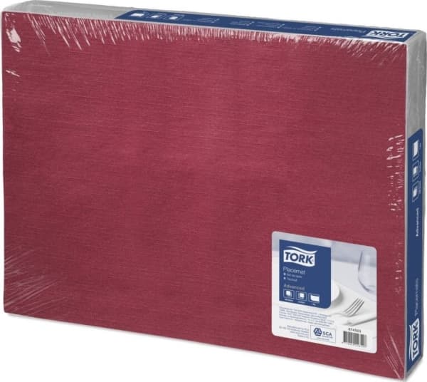 Tork Tork - Paper placemats for the table, burgundy - 500 pieces