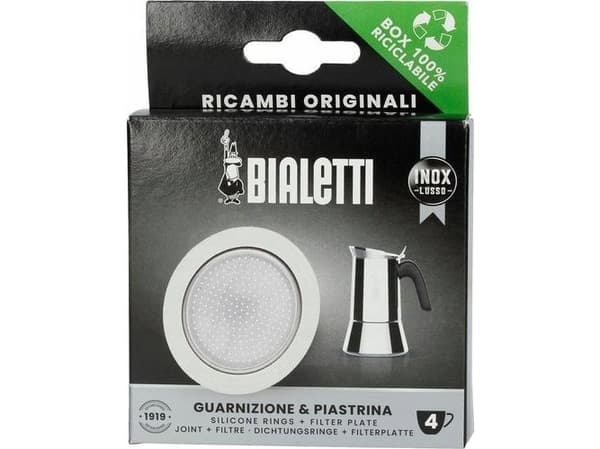 Bialetti 0800411, Kaffefilter, Grå, Silikon, Rostfritt stål