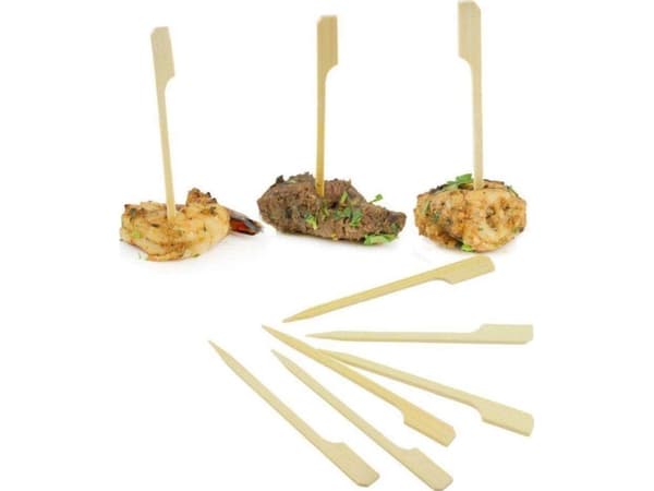 Excellent Houseware tannpirkere TRE bambusspyd til forretter snacks spyd 9 cm 50 stk