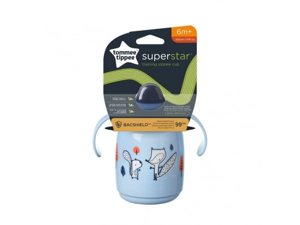 Tommee Tippee 478221 SUPERSTAR-kuppi, jossa kahvat 300ML 6+ SININEN
