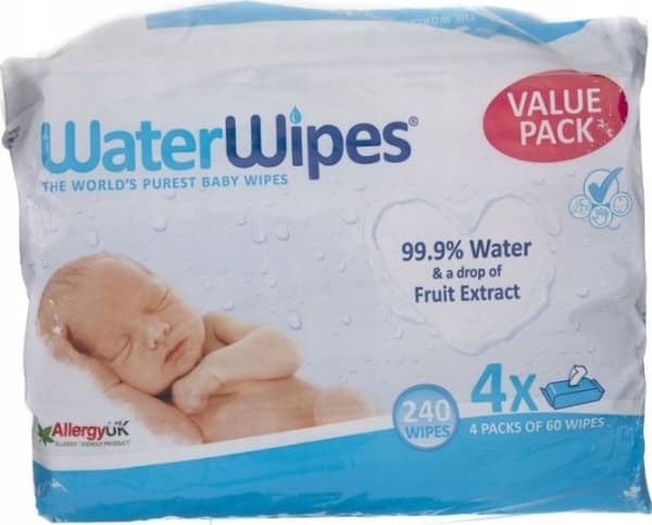Water Wipes Water Wipes dregnos serveteles, 4x60 vnt., 4119 CDON