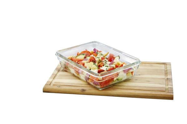 Tefal MasterSeal N1041110, Laatikko, Suorakulmainen, 2 L, Läpinäkyvä, Punainen, Lasi, 420 °C