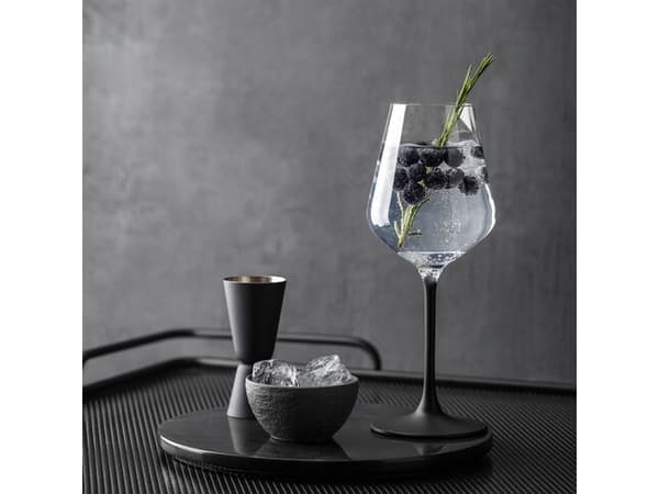 Villeroy & Boch 1137988120, Hvit-vin glass, Fløyte glass, Krystall, Glass, Sort, Gjennomsiktig, 380 ml, 9 cm