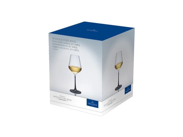 Villeroy & Boch 1137988120, Hvit-vin glass, Fløyte glass, Krystall, Glass, Sort, Gjennomsiktig, 380 ml, 9 cm