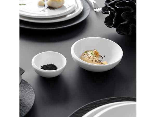 Villeroy & Boch New Moon, Dippauskulho, Pyöreä, Posliini, Valkoinen, Matta, 0,3 L