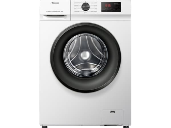 Hisense WFVB6010EM, Edestä täytettävä, 6 kg, B, 76 dB, 1000 RPM, E