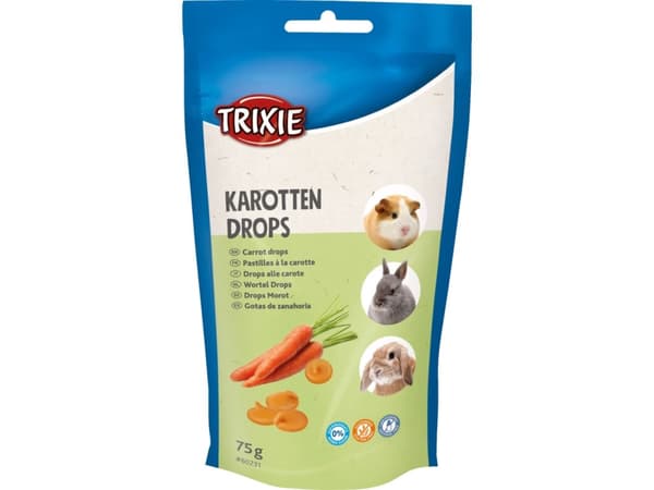 Trixie Vitamindrops gulerødder 75g - (12 pk/ps)