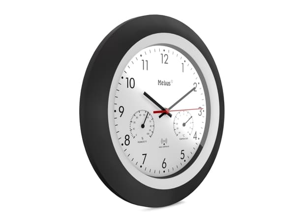 Mebus 19449 Funk-Wanduhr mitThermo-/Hygrom.