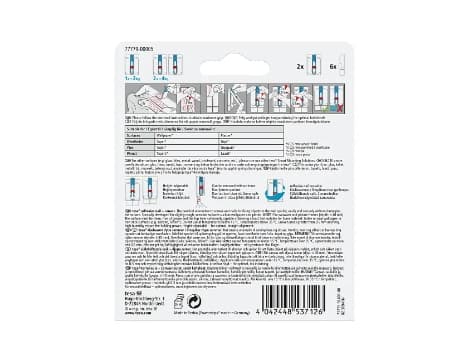 TESA 77779-00500-00, Innendørs, Bildekrok, Hvit, 2 kg, Malt vegg, Gips, Rektangel