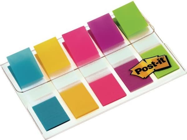 Post-it Index Mini 6835CBEU - Indexflaggor - 11.9 x 43.2 mm - 100 ark (5 x 20) - gul, rosa, lila, turkos, limegrön