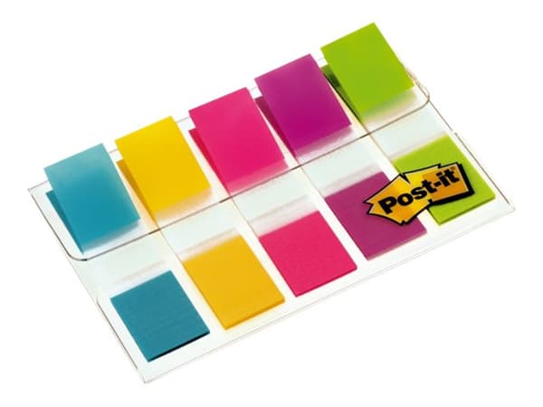 Post-it Index Mini 6835CBEU - Indexflaggor - 11.9 x 43.2 mm - 100 ark (5 x 20) - gul, rosa, lila, turkos, limegrön