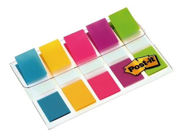 Post-it Index Mini 6835CBEU - Indexflaggor - 11.9 x 43.2 mm - 100 ark (5 x 20) - gul, rosa, lila, turkos, limegrön