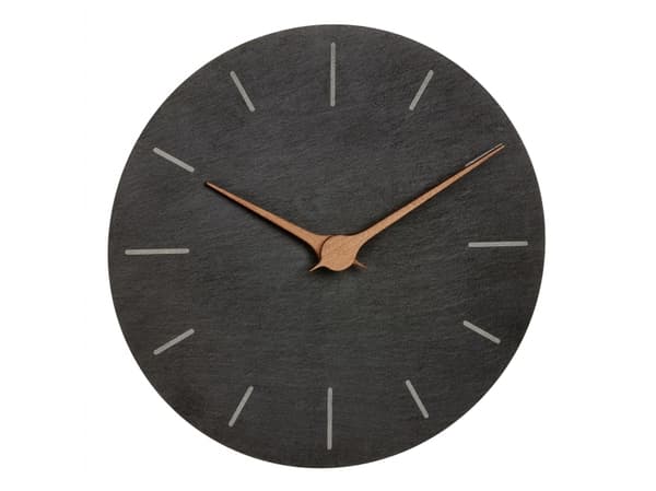 TFA Dostmann 60.3068.10 Kvartsi seinäkello 25 cm x 4,3 mm liuskekivi Hiipivä liike (hiljainen)