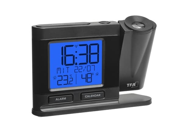 TFA-Dostmann 60.5017.01, Digital vekkerklokke, Rektangel, Sort, 12/24h, 0 - 50 °C, °C