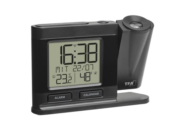TFA-Dostmann 60.5017.01, Digital vekkerklokke, Rektangel, Sort, 12/24h, 0 - 50 °C, °C