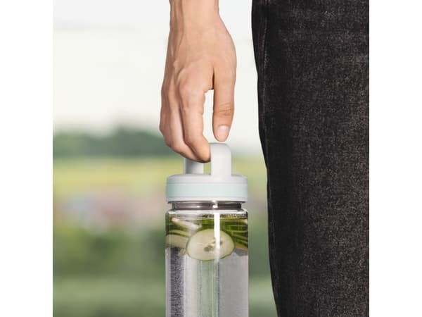 Hama To Go, 900 ml, Daglig användning, Blå, Transparent, Vit, Plast, Silikon, Blå / Vit, Monokromatiskt