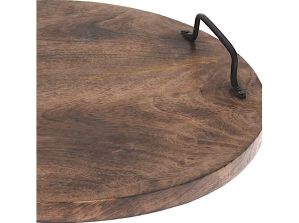 KOOPMAN Serveringsbrett i tre med håndtak 39 cm