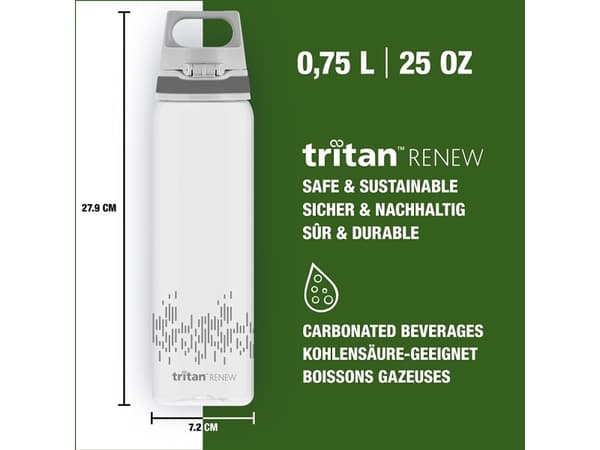 SIGG One MyPlanet, 750 ml, Päivittäinen käyttö, Antrasiitti, Läpinäkyvä, Tritan, Kuvio, Kiina