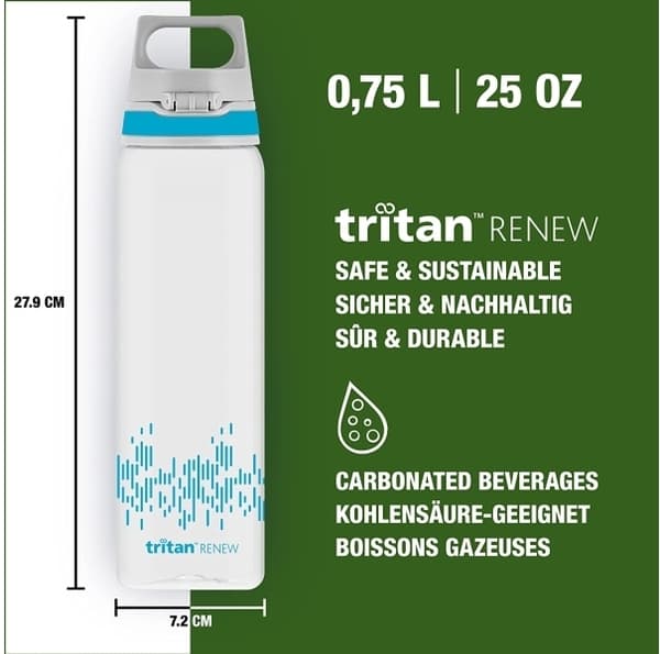 SIGG One MyPlanet, 750 ml, Daglig bruk, Akva, Gjennomsiktig, Tritan, Mønster, China