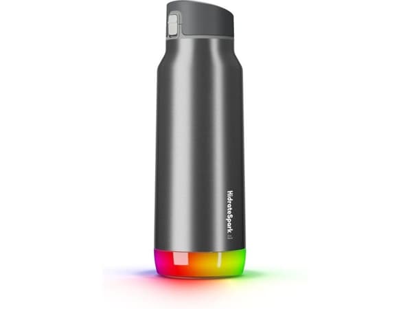HidrateSpark Pro Steel smart drink bottle, 0.95 L, silver
