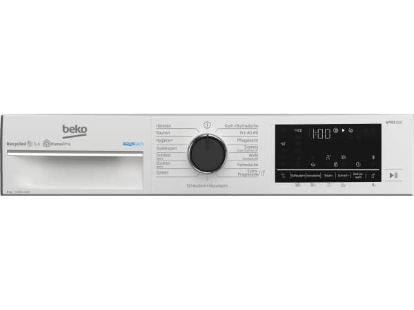 Beko B5WFU58418W, Frontlast, 8 kg, B, 1400 rpm, A, Hvit
