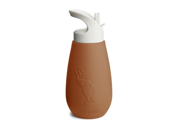 Nuuroo nuuroo - silikoninen BIDON-pullo pillillä Pax Caramel Cafe tilavuus 350 ml