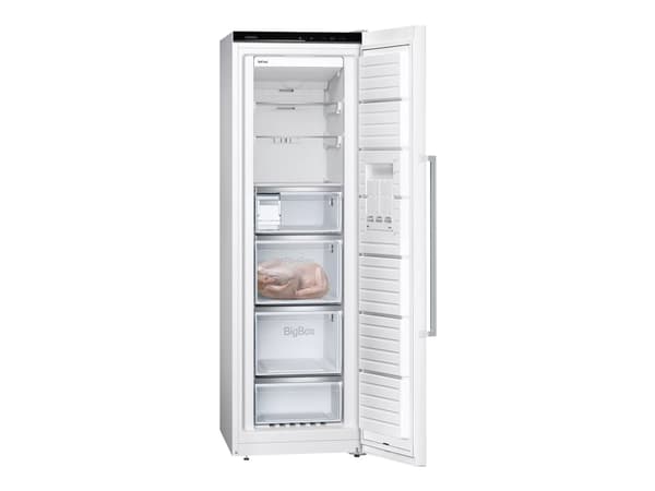 Siemens iQ500 GS36NAWEP - Fryser - stående - bredde: 60 cm - dybde: 65 cm - høyde: 186 cm - 242 liter - Klasse E - hvit