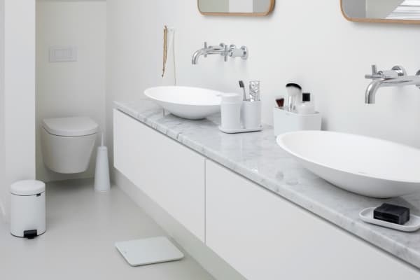 Brabantia 280221, Vit, Rektangulär, Sink, Fristående, 135 mm, 81 mm